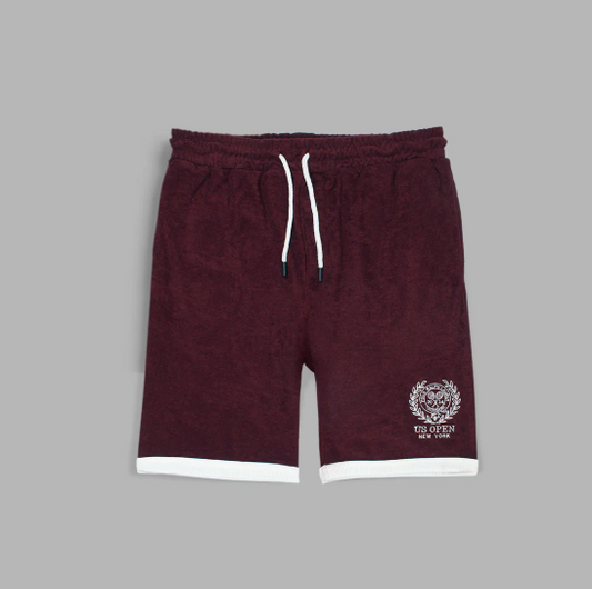 R-L MEN PREMIUM TERRY SHORTS MEHROON