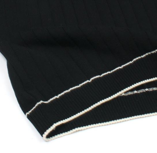 ZARA PREMIUM ESPRESSO CABEL-KNIT POLO BLACK